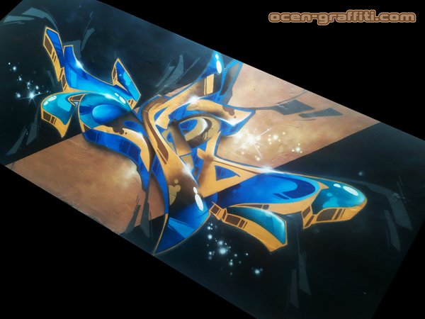 photos fresque Graffiti ocen